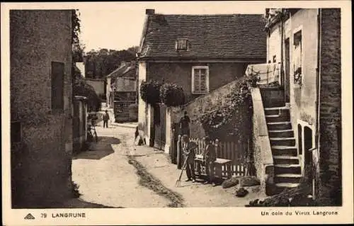 Ak Langrune Calvados, Un Coin du Vieux Langrune