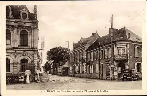 Ak Tiercé Maine et Loire, Carrefour des routes d'Angers et de Cheffes