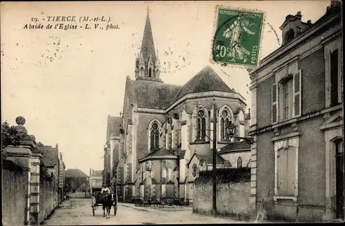 Ak Tiercé Maine et Loire, Abside de l'Eglise