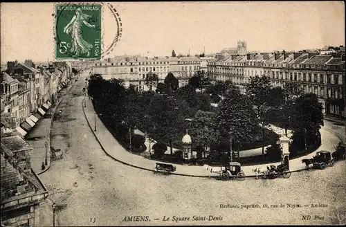 Ak Amiens Somme, Le Square Saint Denis