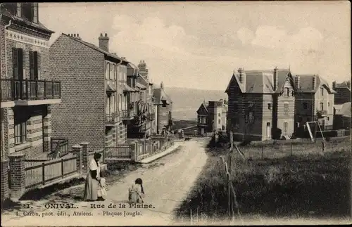 Ak Onival Somme, Rue de la Plaine