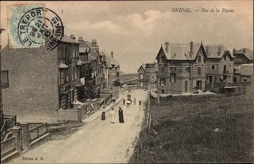 Ak Onival Somme, Rue de la Plaine