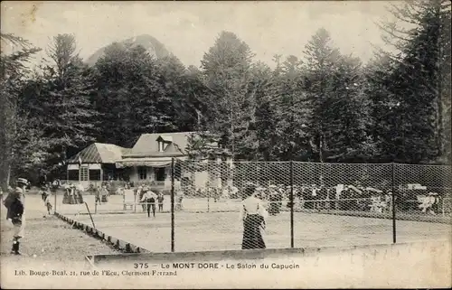 Ak Le Mont Dore en Puy de Dôme, Le Salon du Capucin, Tennis