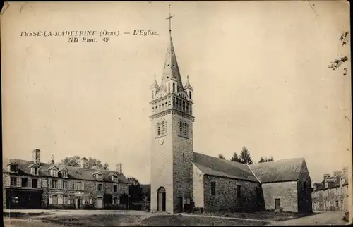 Ak Tessé la Madeleine Orne, L'Eglise