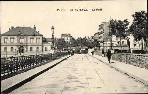 Ak Puteaux Hauts de Seine, Le Pont