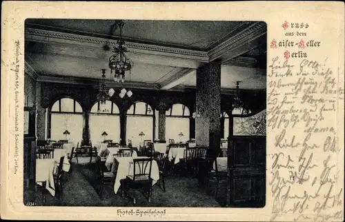 Ak Berlin Mitte, Kaiserkeller, Kaisersaal, Innenansicht