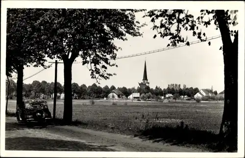 Ak Groß Köris b. Königs Wusterhausen, Blick auf den Ort, Kirche