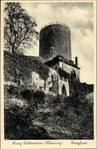 Ak Rabenstein Kreis Fläming, Burg Rabenstein, Bergfried, Turm