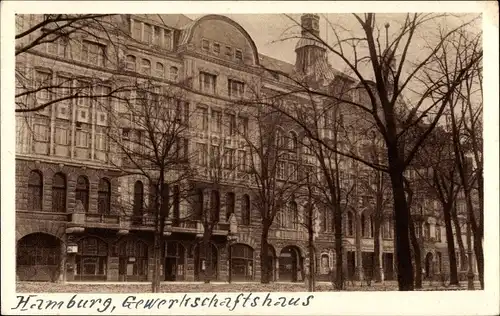 Ak Hamburg Mitte Sankt Georg, Gewerkschaftshaus
