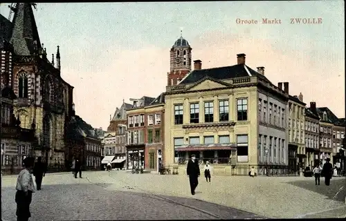 Ak Zwolle Overijssel Niederlande, Groote Markt