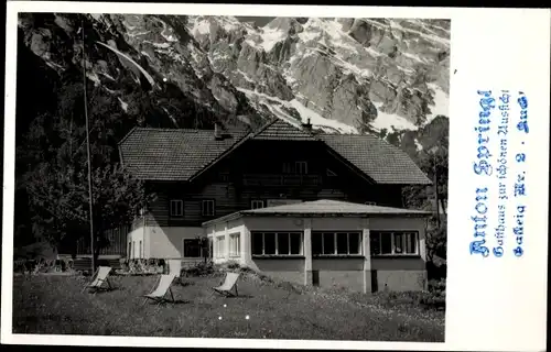 Foto Ak Golling an der Salzach in Salzburg, Gasthaus zur schönen Aussicht, Anton Springl