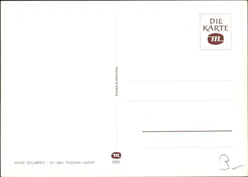 Künstler Ak Düllberg, Heinz, An den Tribünen vorbei, Pferderennen