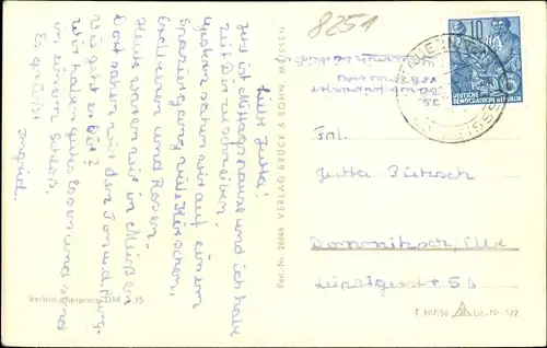 Ak Gauernitz Diera Zehren a. d. Elbe, Blick zum Ort