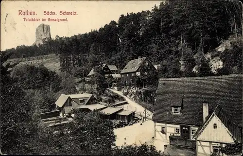 Ak Rathen an der Elbe Sächsische Schweiz, Talwächter im Amselgrund