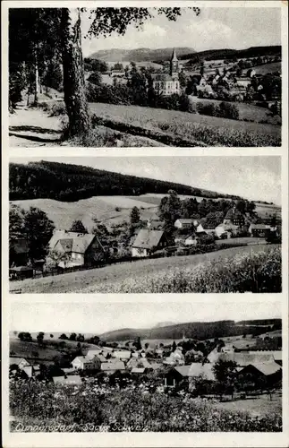 Ak Cunnersdorf Hohnstein Sächsische Schweiz, Teilansichten