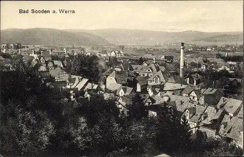 Ak Bad Sooden Allendorf in Hessen, Panorama vom Ort vom Bahnhof Niederhone