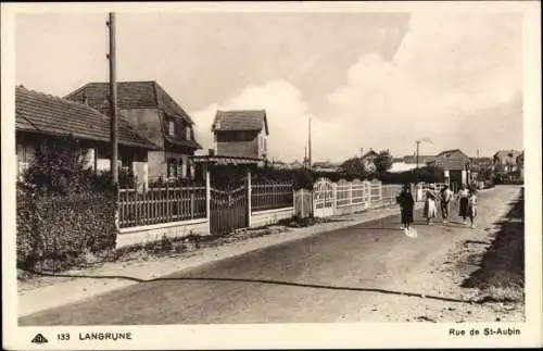 Ak Langrune Calvados, Rue de Saint Aubin