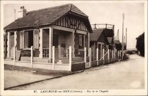 Ak Langrune sur Mer Calvados, Rue de la Chapelle