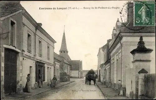 Ak Saint Philbert du Peuple Maine et Loire, Le Bourg