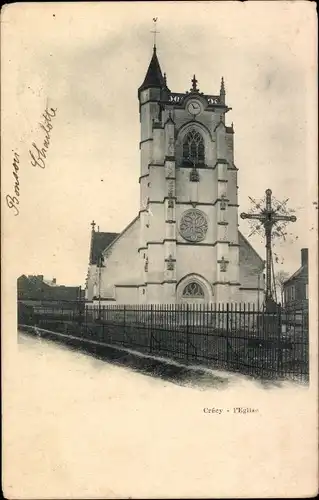 Ak Crécy Somme, L'Eglise