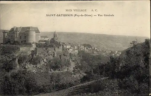 Ak Saint Saturnin Puy de Dôme, Vue Generale