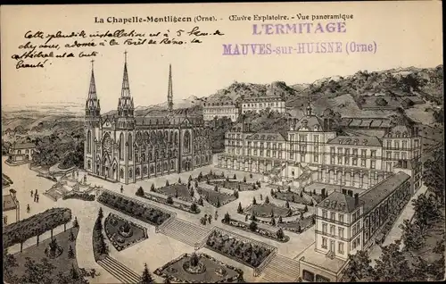 Künstler Ak La Chapelle Montligeon Orne, Oeuvre Expiatoire, Vue panoramique