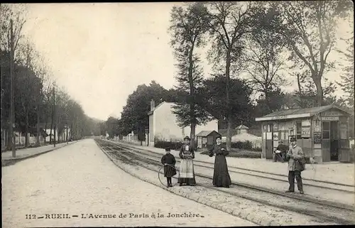 Ak Rueil Hauts-de-Seine, L'Avenue de Paris a la Jonchere