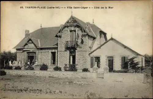 Ak Tharon Plage Loire Atlantique, Villa Saint Leger, Cote de la Mer
