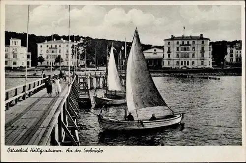 Ak Ostseebad Heiligendamm Bad Doberan, Seebrücke, Segelboote, Hotels