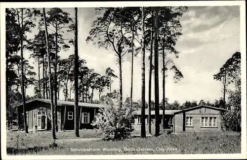 Ak Berlin Zehlendorf Dahlem, Schullandheim Wedding, Clay Allee