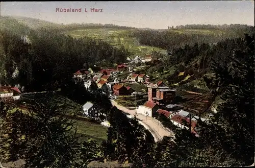 Ak Rübeland Oberharz am Brocken, Blick auf den Ort