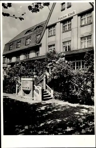 Foto Ak Augustusburg im Erzgebirge, Aufgangstreppe zur Pawlow Klinik