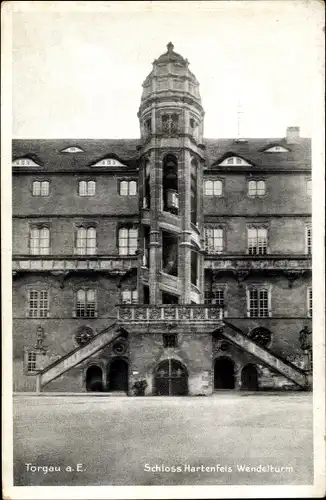 Ak Torgau an der Elbe, Schloss Hartenfels, Wendelturm