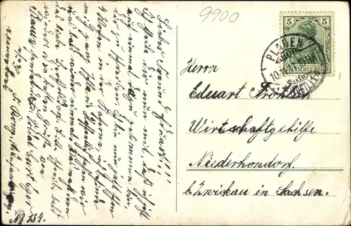 Ak Plauen im Vogtland, Partie am Albert Platz, Hotel