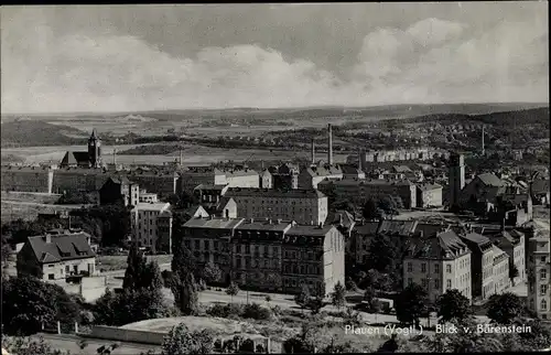 Ak Plauen im Vogtland, Blick vom Bärenstein