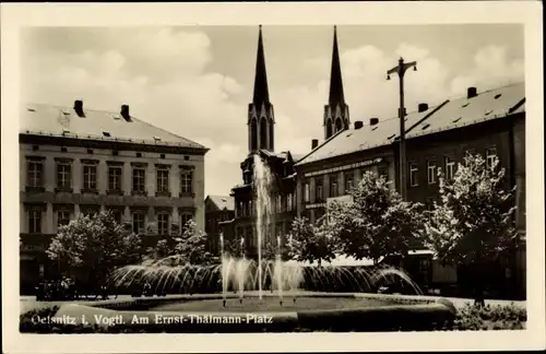 Ak Oelsnitz im Vogtland, Am Ernst-Thälmann-Platz