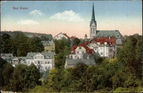 Ak Bad Elster im Vogtland, Blick auf die Stadt