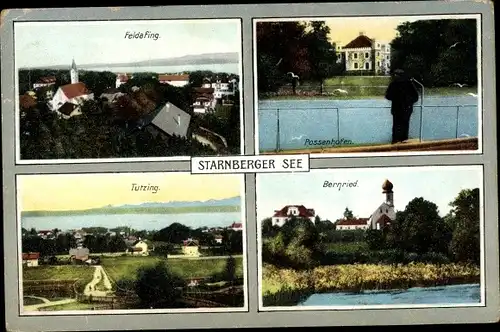 Ak Tutzing am Starnberger See Oberbayern, Feldafing, Bernried, Possenhofen