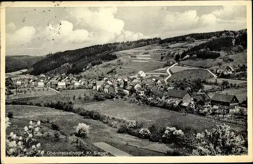 Ak Oberdresselndorf Burbach bei Burscheid in Nordrhein Westfalen, Panorama vom Ort