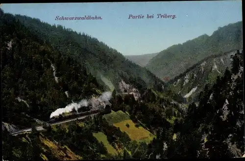 Ak Triberg im Schwarzwald, Schwarzwaldbahn