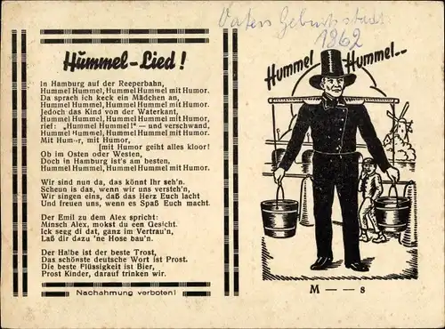 Lied Ak Hamburg, Stadttypen, Hummel Hummel mit Humor, In Hamburg auf der Reeperbahn