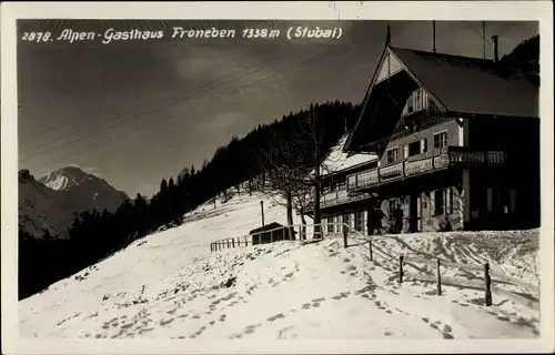 Ak Stubaital Tirol Österreich, Alpengasthaus Froneben