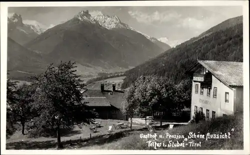 Ak Telfes im Stubai Tirol, Gasthof Schöne Aussicht