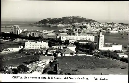 Ak Ceuta Spanien, Una hermosa vista de la Ciudad del Norte de Africa