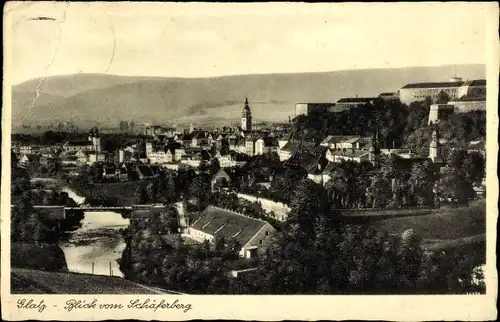 Ak Kłodzko Glatz Schlesien, Blick vom Schäferberg