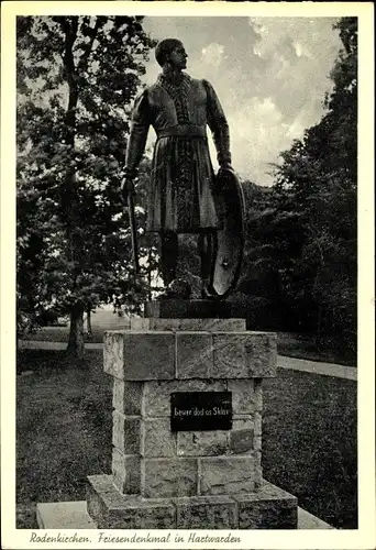 Ak Hartwarden Rodenkirchen in Oldenburg Stadland, Friesendenkmal