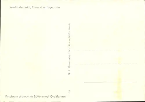 Ak Gmund am Tegernsee Oberbayern, Pius Kinderheim