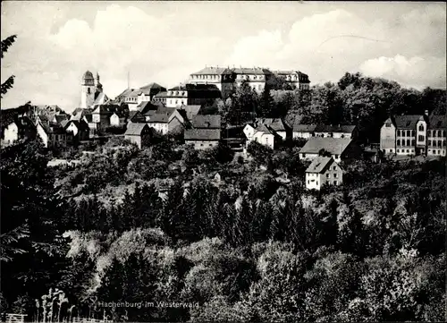 Ak Hachenburg im Westerwald, Blick auf den Ort