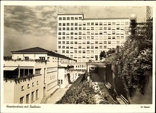 Ak Schwäbisch Hall in Baden Württemberg, Krankenhaus mit Badhaus, Ev. Diakonissenanstalt