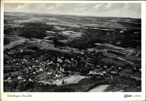 Ak Eckenhagen im Oberbergischen Kreis, Ort mit Umgebung, Fliegeraufnahme